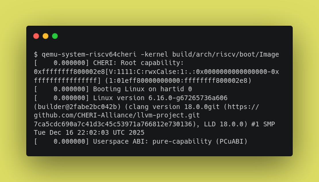 Getting started with CHERI Linux on RISC-V
