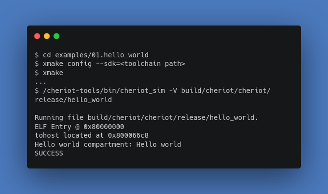Getting started with CHERIoT-RTOS